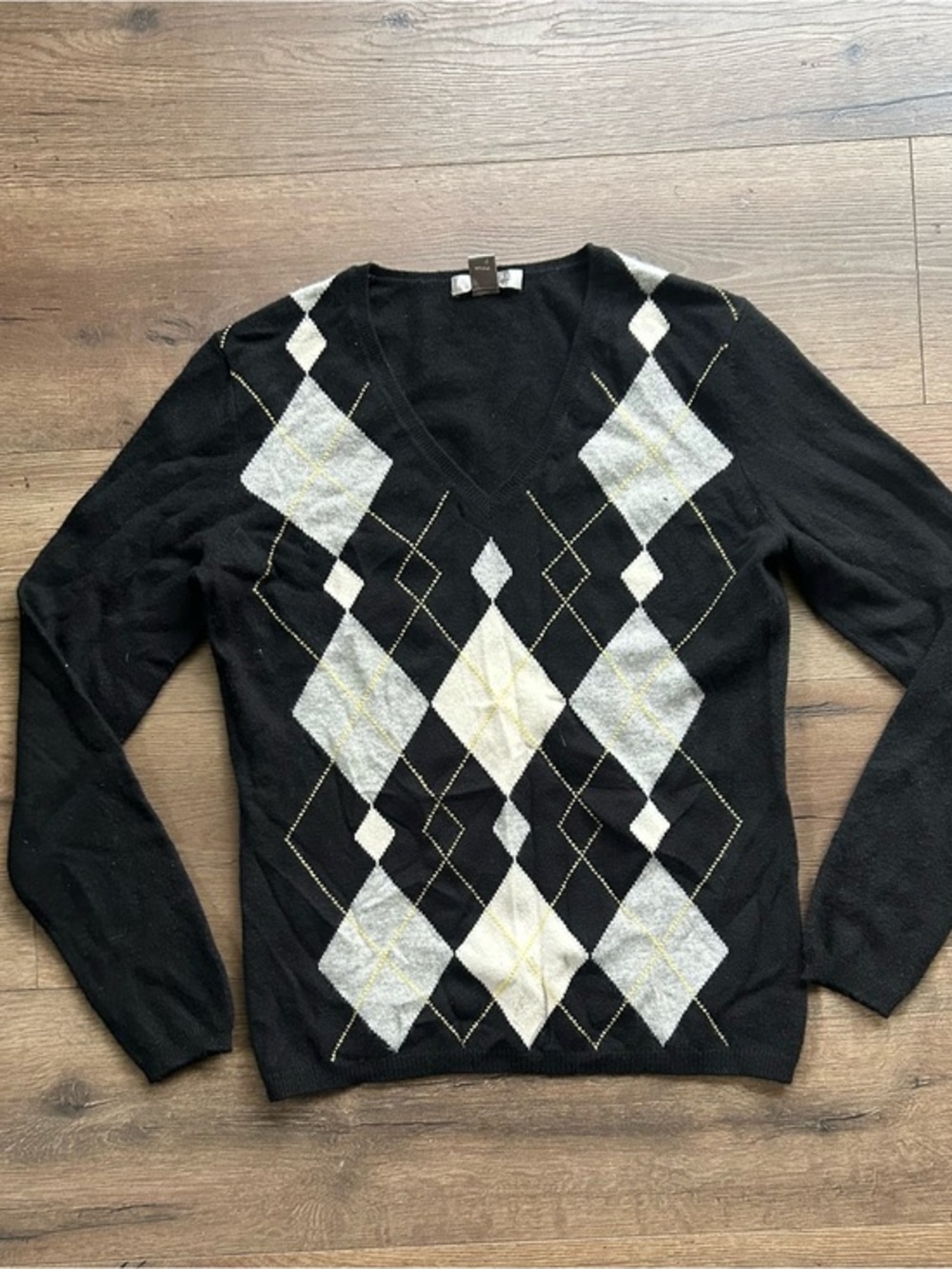 Charter Club Black Cashmere V-Neck Sweater